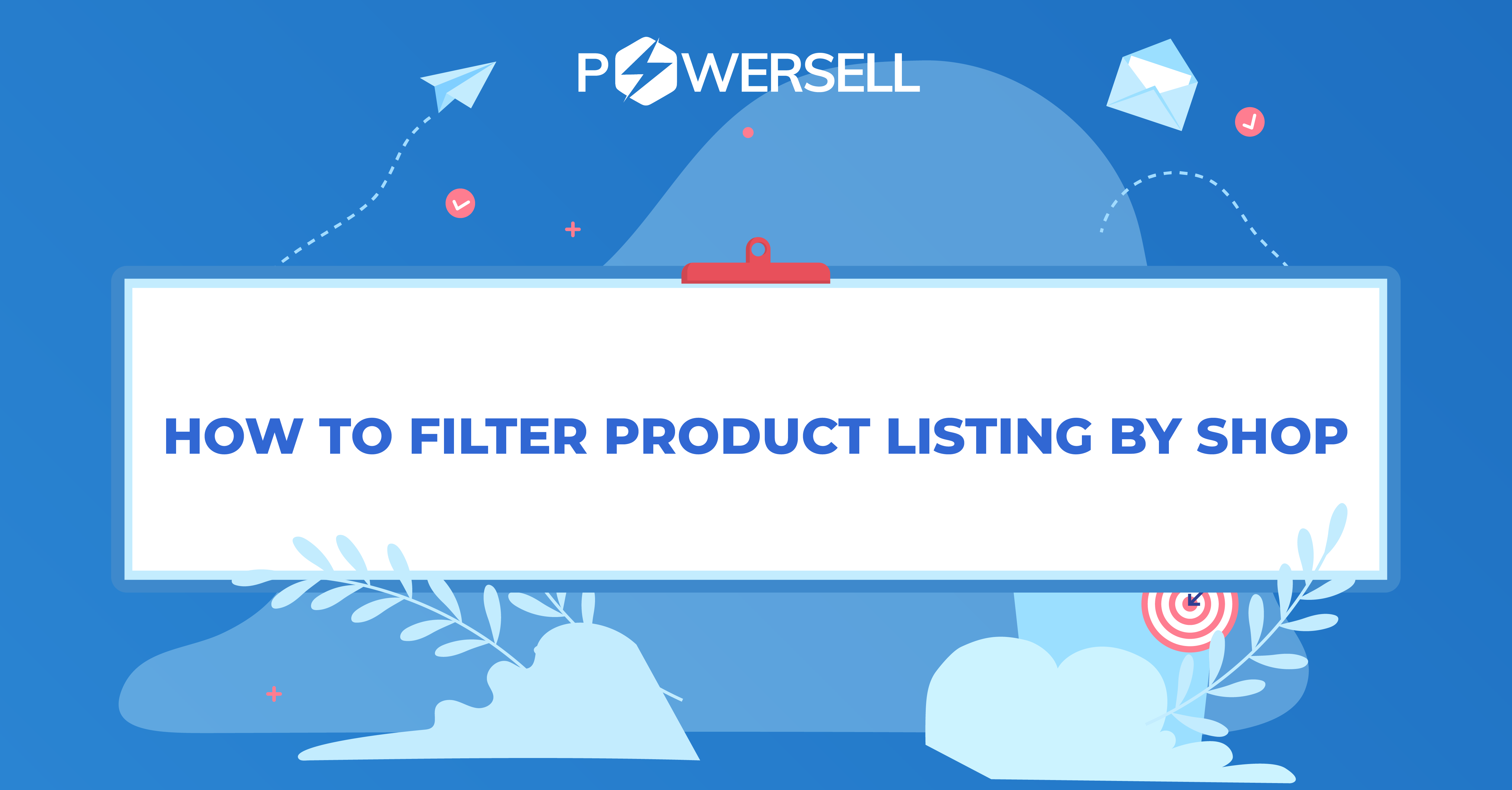 How to filter product listing by shop